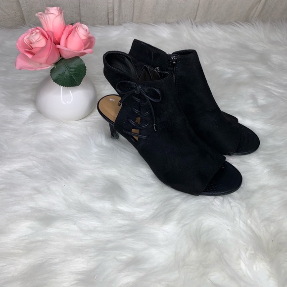 Franco Sarto Shoes - Franco sarto Black cutout heeled booties